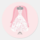 Vrijgezellenfeest trouwjurk Stickers (Voorkant)