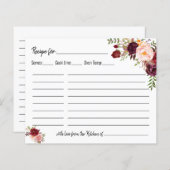 Vrijgezellenfeest trouwmarsala kaart (Voorkant / Achterkant)