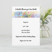 Vrijgezellenfeest, tuin, ventilator, uitnodiging (Staand voorkant)