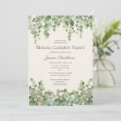 Vrijgezellenfeest Tuinpartij Eucalyptus Foliage Kaart (Staand voorkant)