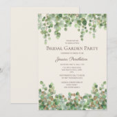 Vrijgezellenfeest Tuinpartij Eucalyptus Foliage Kaart (Voorkant / Achterkant)