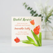 Vrijgezellenfeest Tulip Square Kaart (Staand voorkant)