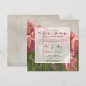 Vrijgezellenfeest  Tulp Flowers Rustic Elegant Kaart (Voorkant / Achterkant)