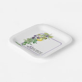 Vrijgezellenfeest Tuscan Lemon Herbs Bride en Groo Papieren Bordje (Gebogen)