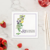 Vrijgezellenfeest Tuscan Lemon Herbs Bride en Groo Servet (Insitu)