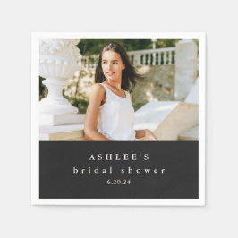 Vrijgezellenfeest Typografie Foto zwart Servet