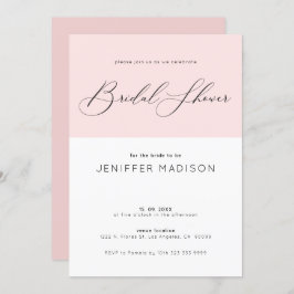 Vrijgezellenfeest typografie roze en witte achterg kaart