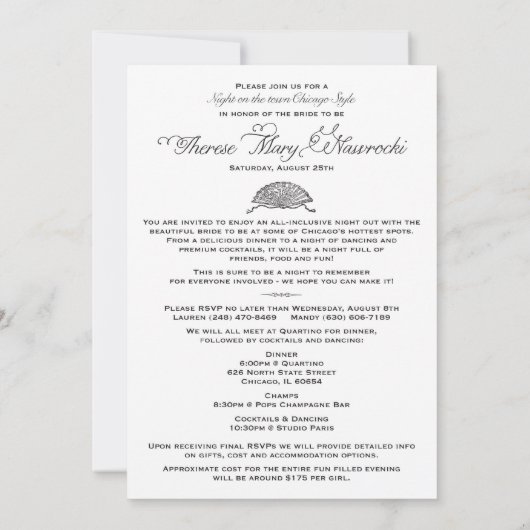 Vrijgezellenfeest Uitgenodigd-Custom Kaart (Achterkant)