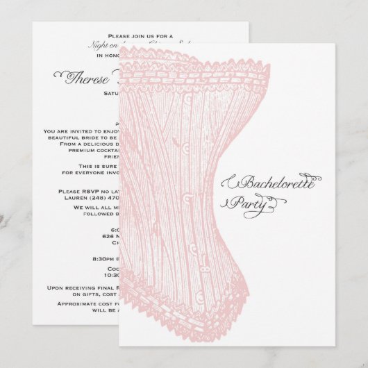 Vrijgezellenfeest Uitgenodigd-Custom Kaart (Voorkant / Achterkant)