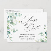 Vrijgezellenfeest uitgesteld Verander de datum Euc Briefkaart (Voorkant / Achterkant)