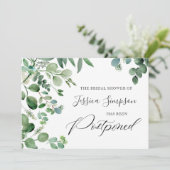 Vrijgezellenfeest uitgesteld Verander de datum Euc Kaart (Staand voorkant)