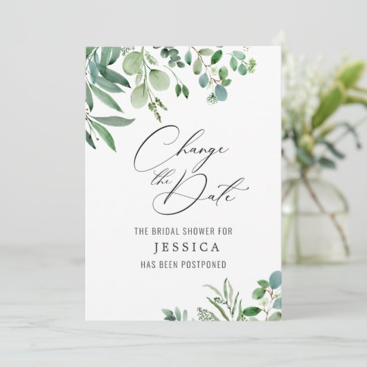 Vrijgezellenfeest uitgesteld Verander de datum Euc Kaart (Staand voorkant)