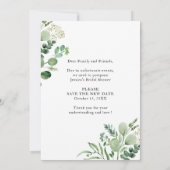 Vrijgezellenfeest uitgesteld Verander de datum Euc Kaart (Achterkant)