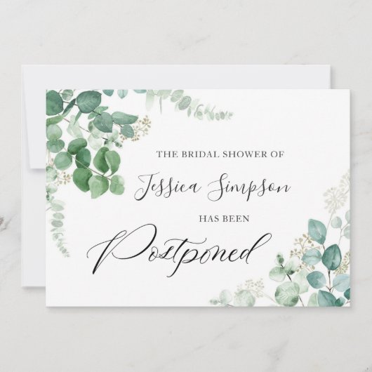 Vrijgezellenfeest uitgesteld Verander de datum Euc Kaart (Voorkant)