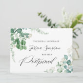 Vrijgezellenfeest uitgesteld Verander de datum Euc Kaart (Staand voorkant)