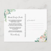 Vrijgezellenfeest uitgesteld Waterverf bloemengroe Aankondigingskaart (Achterkant)