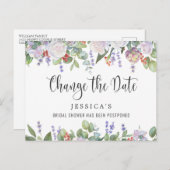 Vrijgezellenfeest uitgestelde datum Elegant Blush  Briefkaart (Voorkant / Achterkant)