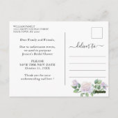 Vrijgezellenfeest uitgestelde datum Elegant Blush  Briefkaart (Achterkant)