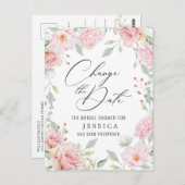 Vrijgezellenfeest uitgestelde datum Elegant Blush  Briefkaart (Voorkant / Achterkant)