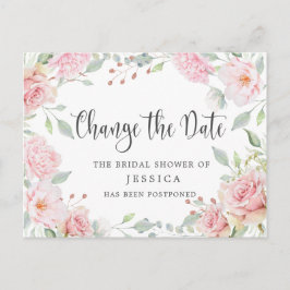 Vrijgezellenfeest uitgestelde datum Elegant Blush  Briefkaart