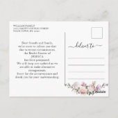 Vrijgezellenfeest uitgestelde datum Elegant Blush  Briefkaart (Achterkant)