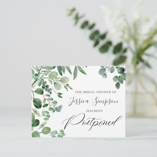 Vrijgezellenfeest Uitgestelde datum legant Eucalyp Briefkaart (Staand voorkant)