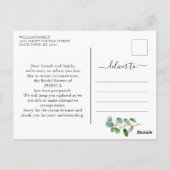 Vrijgezellenfeest Uitgestelde datum legant Eucalyp Briefkaart (Achterkant)