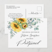 Vrijgezellenfeest uitgestelde datum zonnebloemen e briefkaart (Voorkant / Achterkant)