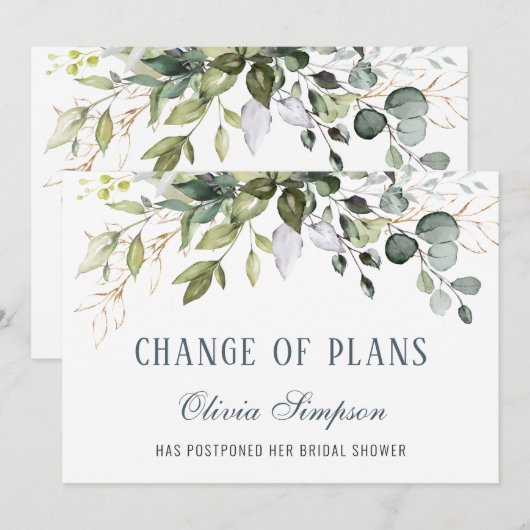 Vrijgezellenfeest Uitgestelde verandering van plan Kaart (Voorkant / Achterkant)