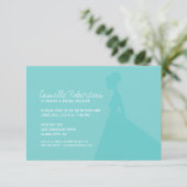 vrijgezellenfeest uitnodigen | Bride Silhouette I Kaart (Staand voorkant)