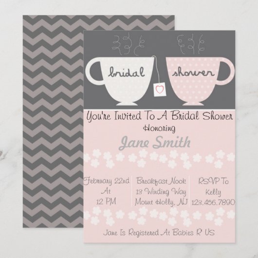 Vrijgezellenfeest uitnodigen kaart (Voorkant / Achterkant)