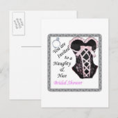 vrijgezellenfeest uitnodigen - Ondeugend & Mooi Ro Uitnodiging Briefkaart (Voorkant / Achterkant)