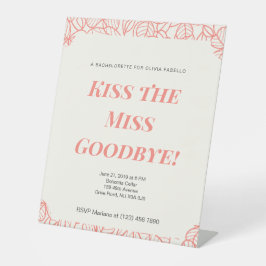 Vrijgezellenfeest uitnodigen, Vrijgezellenfeest Reclamebord Met Voetstuk