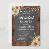 Vrijgezellenfeest Uitnodigen Zonnebloem Hout Bloem Kaart (Voorkant)