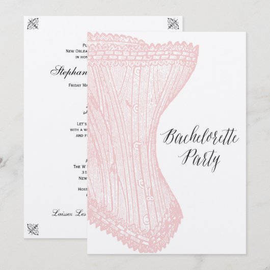 vrijgezellenfeest uitnodiging (Voorkant / Achterkant)