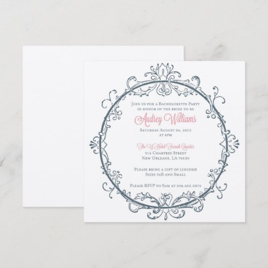 vrijgezellenfeest uitnodiging (Voorkant / Achterkant)