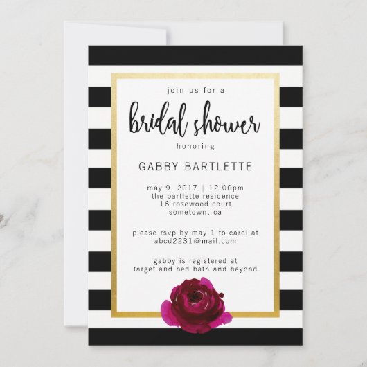 vrijgezellenfeest - Uitnodiging in zwart-wit en in (Voorkant)