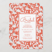 VRIJGEZELLENFEEST | Uitnodiging Oranje Daisy Garde (Voorkant / Achterkant)