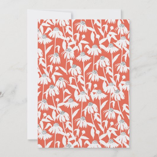 VRIJGEZELLENFEEST | Uitnodiging Oranje Daisy Garde (Achterkant)