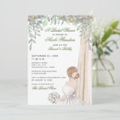 Vrijgezellenfeest - Uitnodiging voor een scherpe d (Staand voorkant)