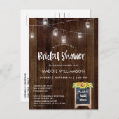 Vrijgezellenfeest - Uitnodiging voor geborene brid (Voorkant / Achterkant)