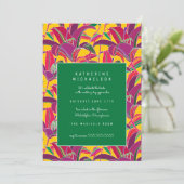 VRIJGEZELLENFEEST | Uitnodiging voor Paarse tijger (Staand voorkant)