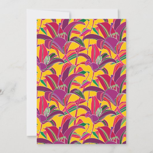 VRIJGEZELLENFEEST | Uitnodiging voor Paarse tijger (Achterkant)