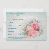 Vrijgezellenfeest-uitnodigingen - Fijne Rozen Kaart (Achterkant)