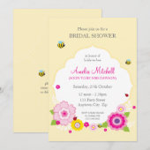 VRIJGEZELLENFEEST UITNODIGT :: tuin thema 1 Kaart (Voorkant / Achterkant)