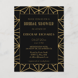  Vrijgezellenfeest van 1920 kunstdeco geometrisch Briefkaart