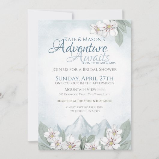 Vrijgezellenfeest van Adventure Mountain Laurel Kaart (Voorkant)