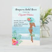 Vrijgezellenfeest van Afro-Amerikaans Honeymoon Kaart (Staand voorkant)