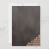 Vrijgezellenfeest van baksteen en leisteen kaart (Achterkant)