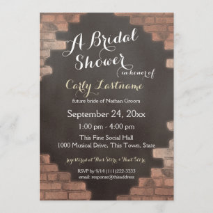 Vrijgezellenfeest van baksteen en leisteen kaart